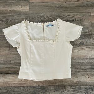 Antonio Melani ruffle neck top